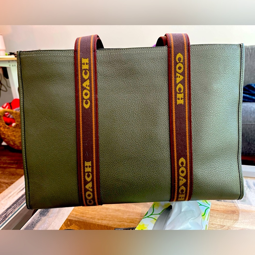 COACH Green Large smith tote bag